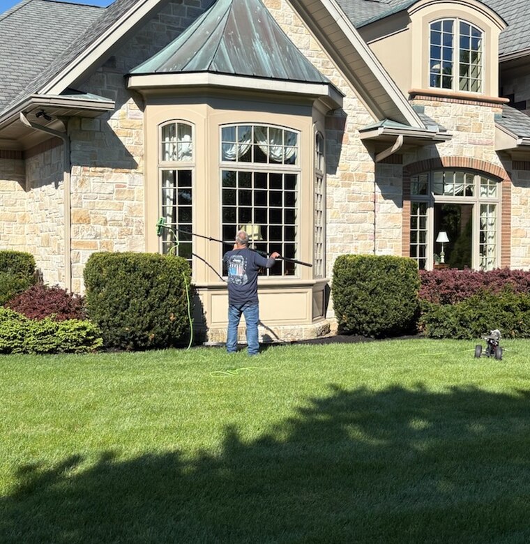 Exterior window cleaning by Lion Window Cleaning